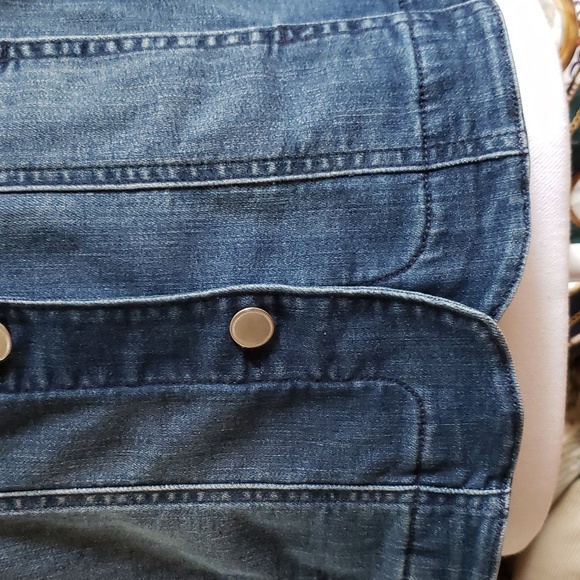Alia blue denim Vest 8 EUC - Picture 4 of 7